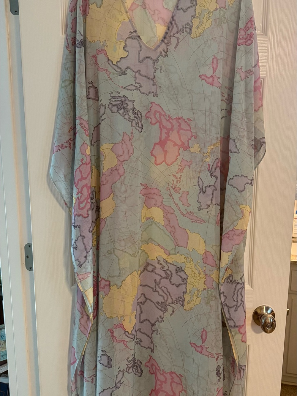 Show Me Your MuMu Pastel Map Print Dress with Pink Label